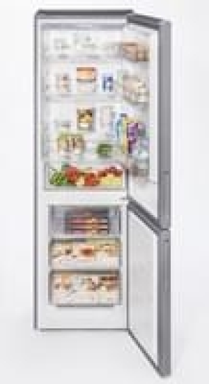 Exquisit KGC 320/90-4 A++ Freistehende Kühl-/Gefrierkombi, INOX-Look,