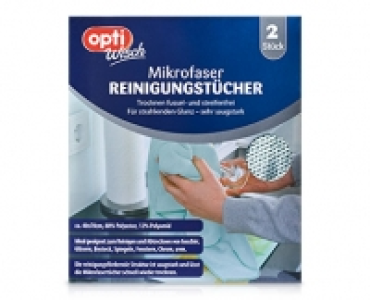 Aldi Süd  optiWisch Mikrofaser-Reinigungstücher, 2 Stück