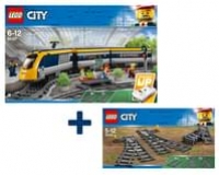 Real  LEGO® City Personenzug 60197 inklusive LEGO® City Weichen 60238