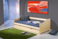 Real  Bett 90x200 cm Kinderbett Funktionsbett Sofabett Massivholzbett Gästeb