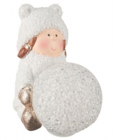Kik  Dekofigur-MädchenmitBärenmütze-ca.15x10x7cm