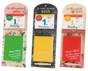 Tagesabreißkalender 2019 mit Notizblock