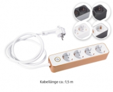 EASY HOME&reg;Design Steckdosenleiste, 4-fach 4.99&nbsp;&euro;