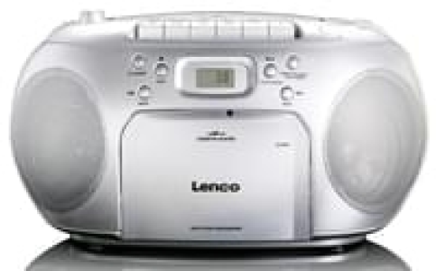 Lenco Stereo-CD-Radio SCD-410, Netz-und Batteriebetrieb, Kassettendeck