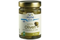 Denns Mani Oliven gefüllt mit Mandeln