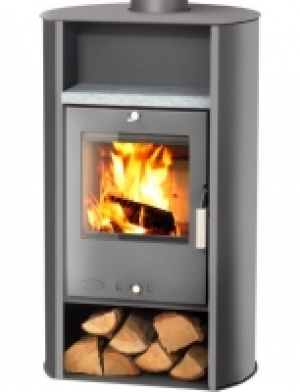 Hagebau  Kaminofen »Santa Fé«, Stahl, 6 kW, runde Rückseite, Fireplace