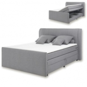 Boxspringbett EVELIN - H2 - grau - 180x200 cm 1,199.00 €