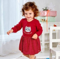 NKD  Baby-Mädchen-Kleid mit strahlender Katze