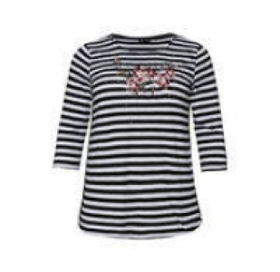 Damen-Shirt mit Blumen-Stickerei, große Größen 7.99 €