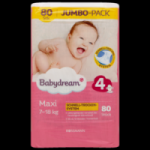 Babydream Windeln Jumbo-Pack Maxi Gr&ouml;&szlig;e 4, 7-18 kg