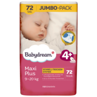 Rossmann Babydream Windeln Jumbo-Pack Maxi Plus Größe 4+, 9-20 kg