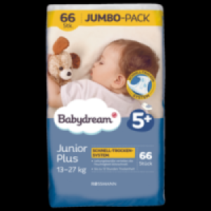 Babydream Windeln Jumbo-Pack Junior Plus Größe 5+, 13-27 kg