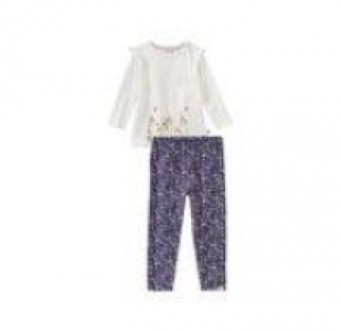 Baby-Mädchen-Set mit Blümchen-Muster, 2-teilig 7.99 €