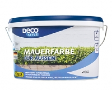 DECO STYLE®Mauerfarbe weiß, 5 l