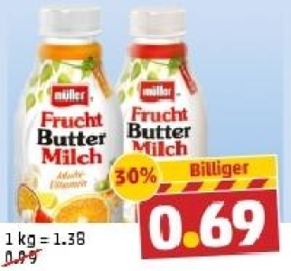 MÜLLER Frucht-Buttermilch 0.69 €
