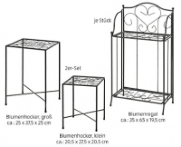 Aldi Süd  GARDENLINE®Mini-Blumenregal oder 2 Blumenhocker