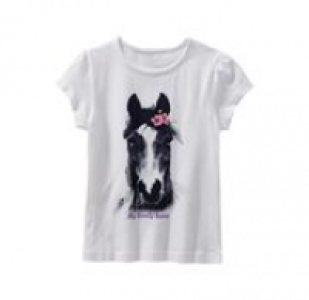Mädchen-T-Shirt mit Pferde-Frontaufdruck 2.99 €