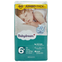 Rossmann Babydream Windeln Jumbo Pack XL Plus Größe 6+, 16-23 kg