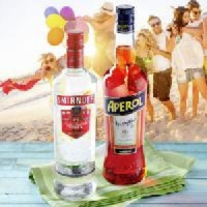 Aperol, Smirnoff Vodka, Lime oder Green Apple