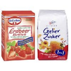 Südzucker Gelierzucker 1plus1, Dr. Oetker Gelierzucker für E