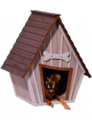 Hundehütte »XL«, B/T/H: 90/77/109 cm, braun/grau