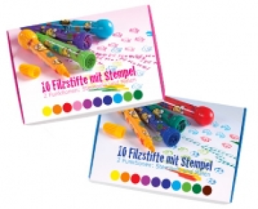 Aldi Süd  10 Filzstifte mit Stempel