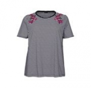 NKD  Damen-T-Shirt mit Blumen-Stickerei, große Größen