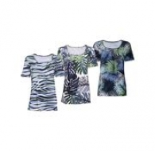 Damen-T-Shirt mit Blatt-Muster 12.99 €