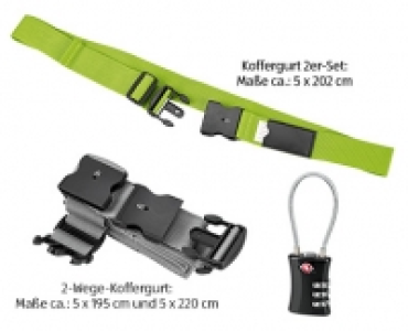Koffergurt-Set oder Kofferschloss 3.99 €