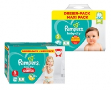 Aldi Süd  Pampers Dreier-Pack Baby Dry Windeln oder Pants