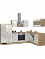 Hagebau  Küchenzeile mit E-Geräten »Winkel- Florenz, Breite 310 x 170 cm«