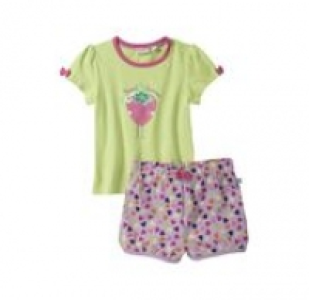 Baby-Mädchen-Set mit Herzmuster, 2-teilig 4.99 €