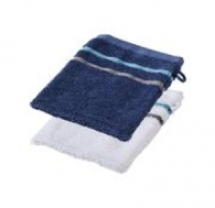 Waschhandschuh mit Streifen-Bordüre, 16x21cm 0.79 €
