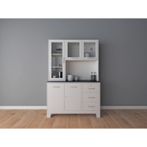 OBI  Buffetschrank Metall Weiß-Schwarz