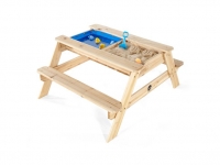 Lidl  Plum® Sandkasten mit Wasserbecken und Picknicktisch