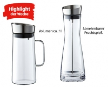 Aldi Süd  CROFTON® Chefs Collection Hochwertige Glaskaraffe oder Saftkrug