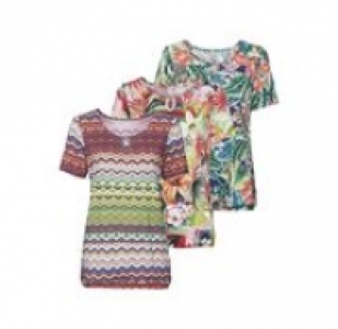 Damen-T-Shirt mit Schlüsselloch-Ausschnitt 5.99 €