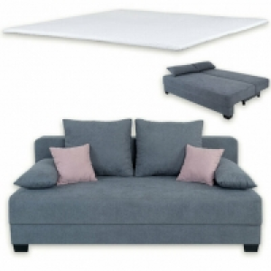 Roller  Set - Boxspringsofa und Topper - grau