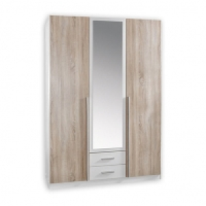 Drehtürenschrank - weiß-Sonoma Eiche - 135 cm breit 219.99 €