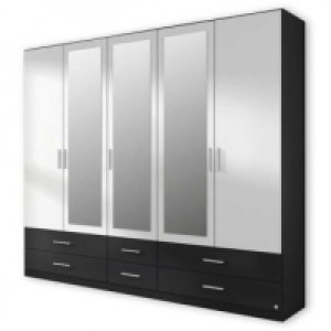 Kombi-Drehtürenschrank - alpinweiß-grau metallic - 226 cm 439.99 €
