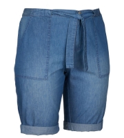 Kik Janinacurved Jeans-Shorts Umgeschlagener Beinabschluss