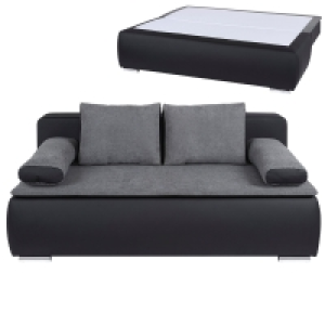 Boxspringsofa - schwarz-grau - Dauerschläfer 599.99 €