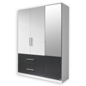 Kleiderschrank - alpinweiß-grau - 136 cm breit 259.99 €