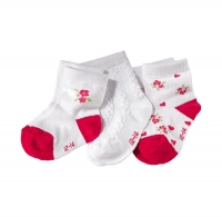 NKD  Baby-Mädchen-Socken mit kleinen Herzchen, 3er Pack
