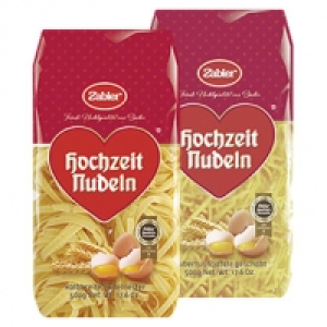 Zabler Hochzeitnudeln versch. Sorten, jede 500-g-Packung 1,000.00 €