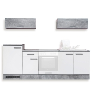 Küchenblock - weiß - Beton-Optik - 270 cm 299.99 €