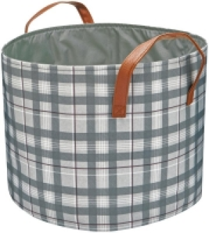 Ideenwelt Aufbewahrungskorb grau/kariert