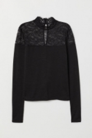  Feinstrickpullover mit Spitze 7.99 €