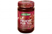 Denns Allos Frucht Pur 75% Sauerkische-Rote Johannisbeere