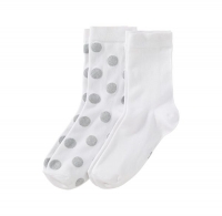NKD  Damen-Socken mit Glitzer-Punkten, 2er Pack